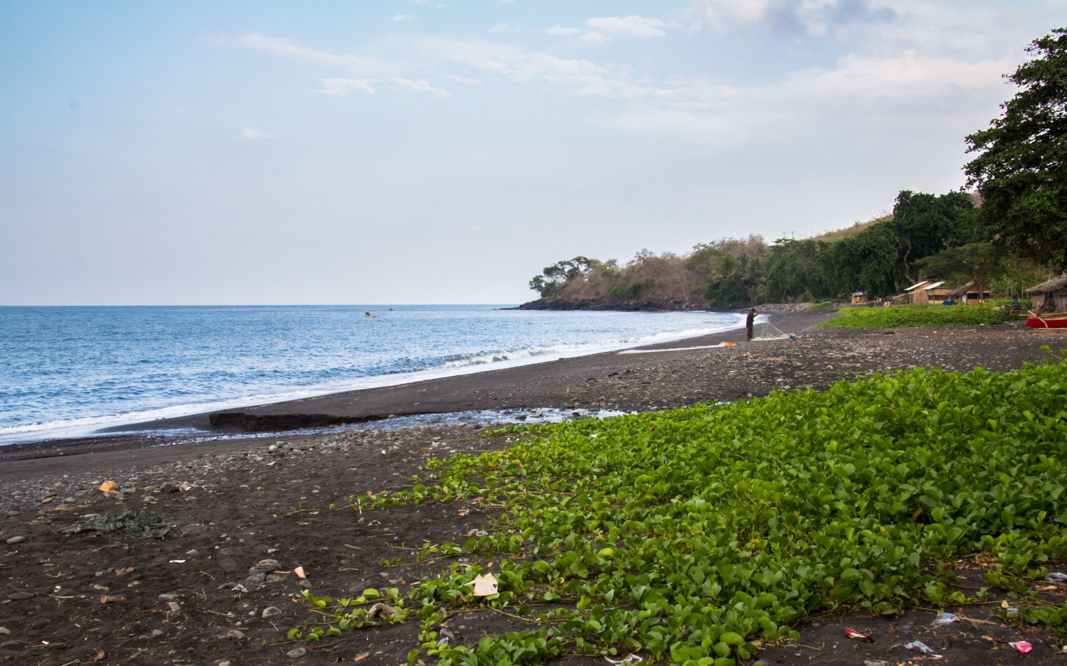 Lombok beach volcanic