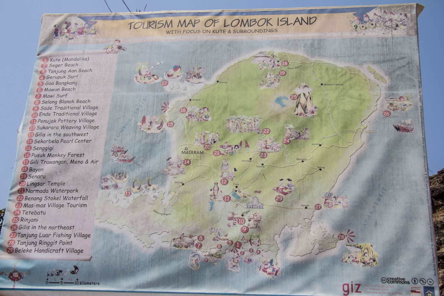Lombok beaches map